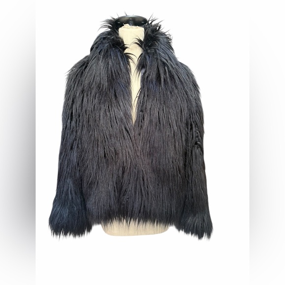 Zadig & Voltaire Freddie shaggy faux fur jacket size 38/medium - Picture 2 of 7